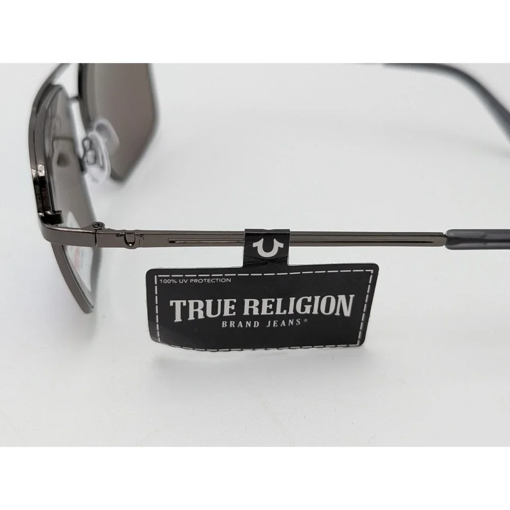 True‎ Religion Mens Sun Glasses Blue Lense Logo Frame  Sunglasses NWT